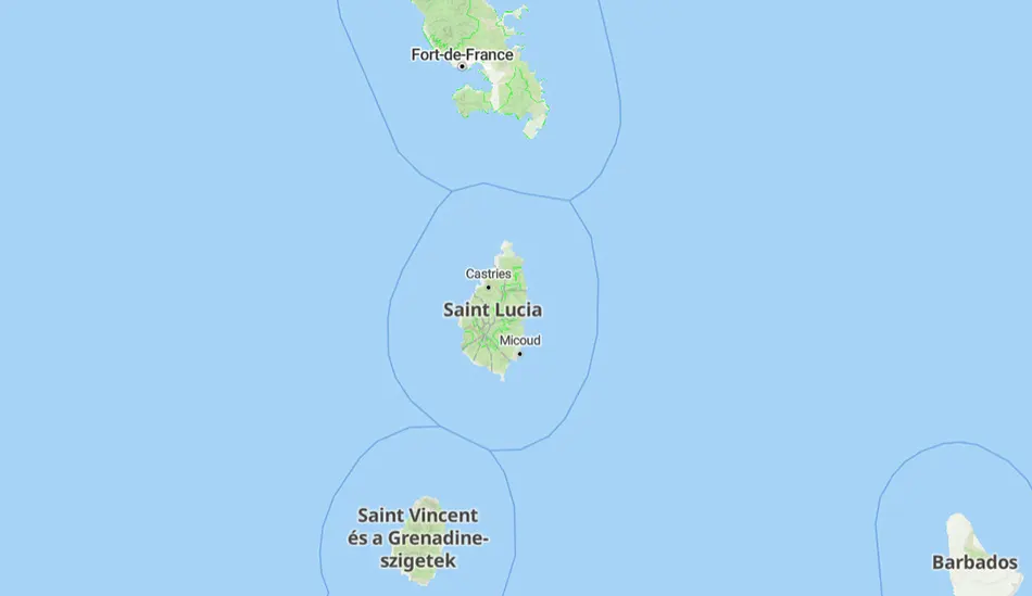 Saint Lucia térképe