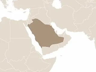 Szaúd-Arábia elhelyezkedése a Közel-Keleten