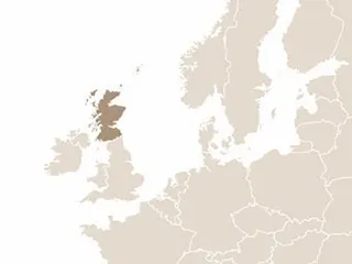 Skócia elhelyezkedése a Brit-szigeten