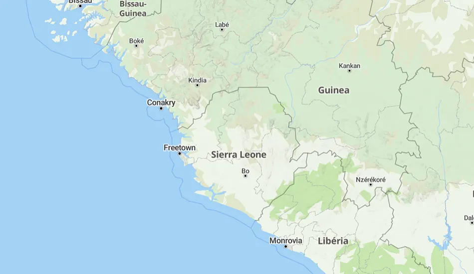 Sierra Leone térképe
