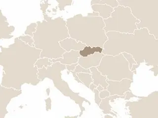 Szlovákia elhelyezkedése Közép-Európában