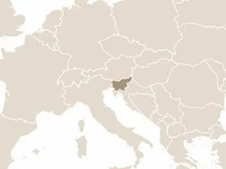 Szlovénia elhelyezkedése Európában