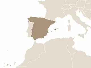 Spanyolország elhelyezkedése az Ibériai-félszigeten