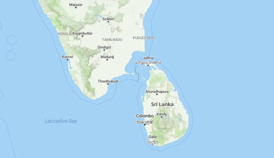Srí Lanka térképe