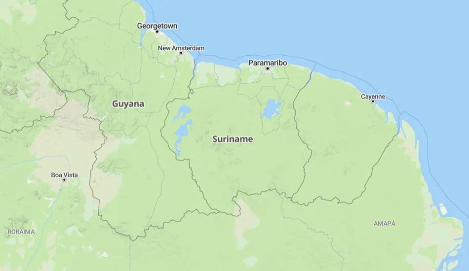 Suriname térképe