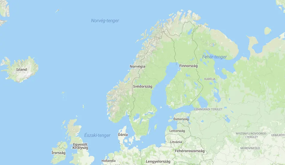 Svédország térképe
