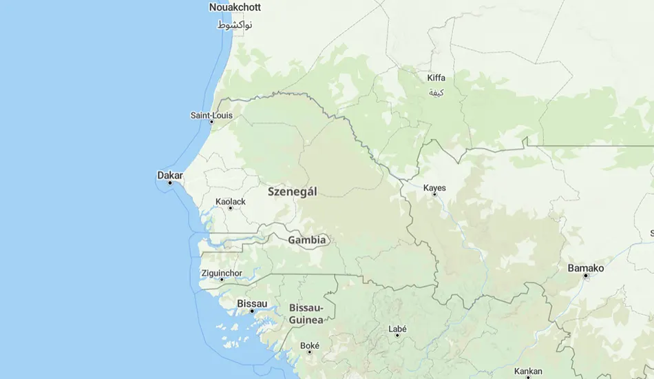 Szenegál térképe