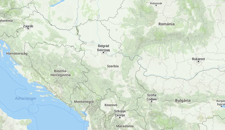 Szerbia térképe