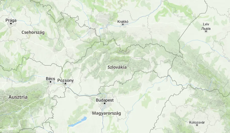 Szlovákia térképe