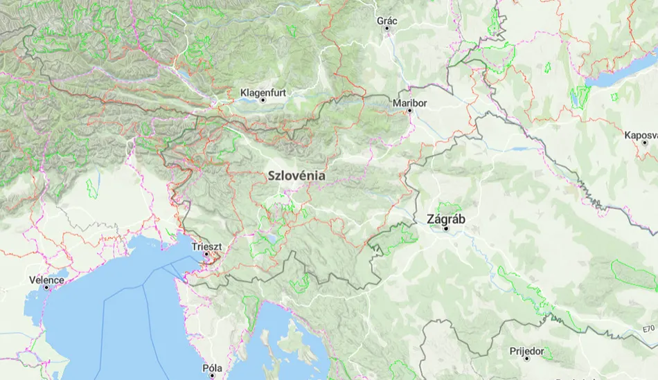 Szlovénia térképe