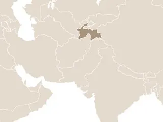 Tádzsikisztán elhelyezkedése Ázsiában