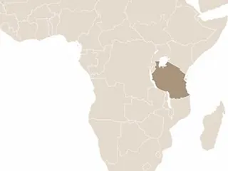 Tanzánia elhelyezkedése Kelet-Afrikában
