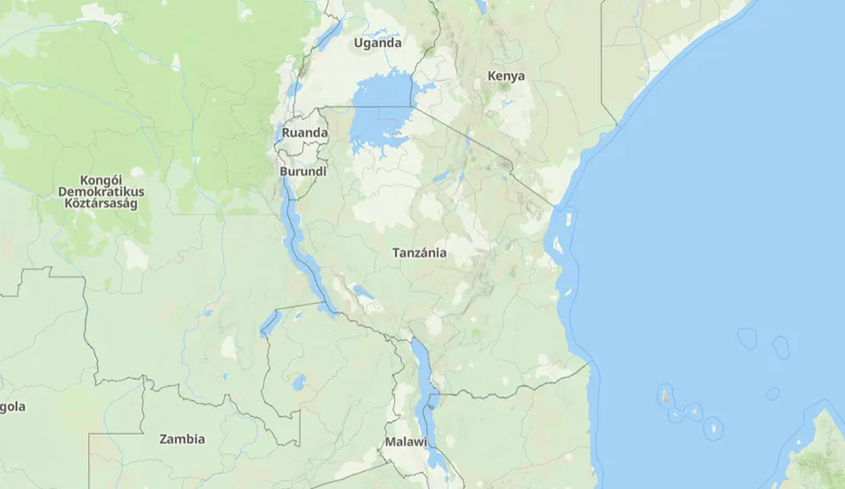 Tanzánia térképe