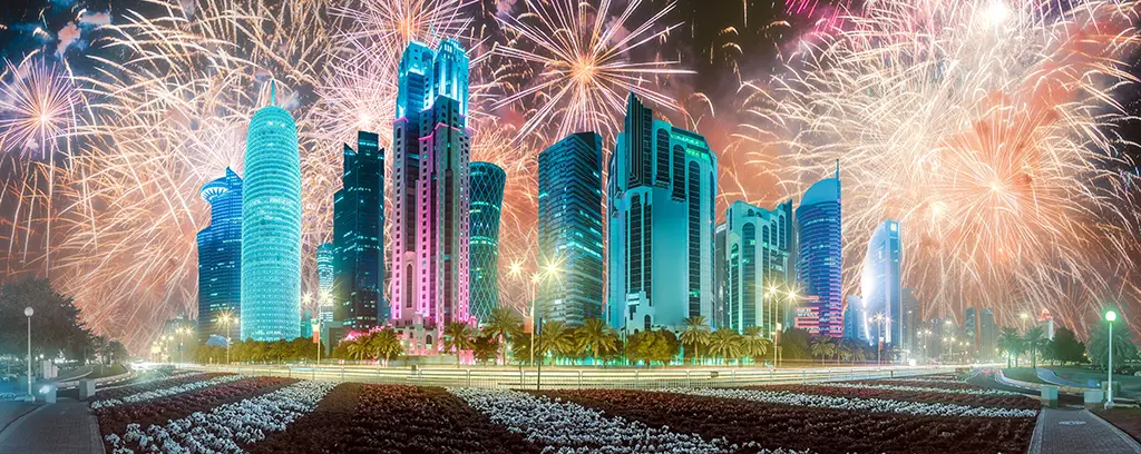 tűzijáték, West Bay, Doha