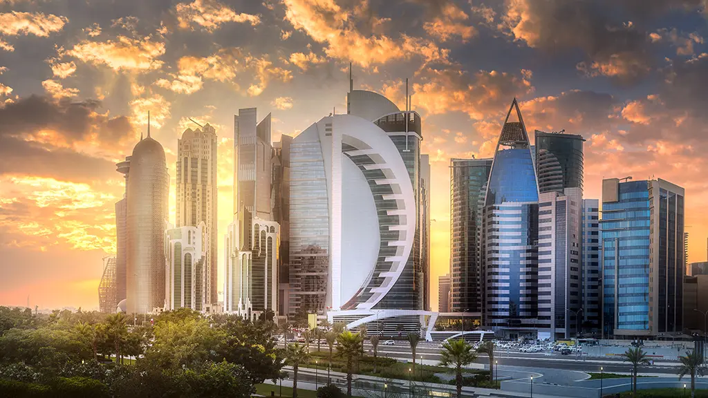 West Bay látkép, Doha városközpontja, Katar